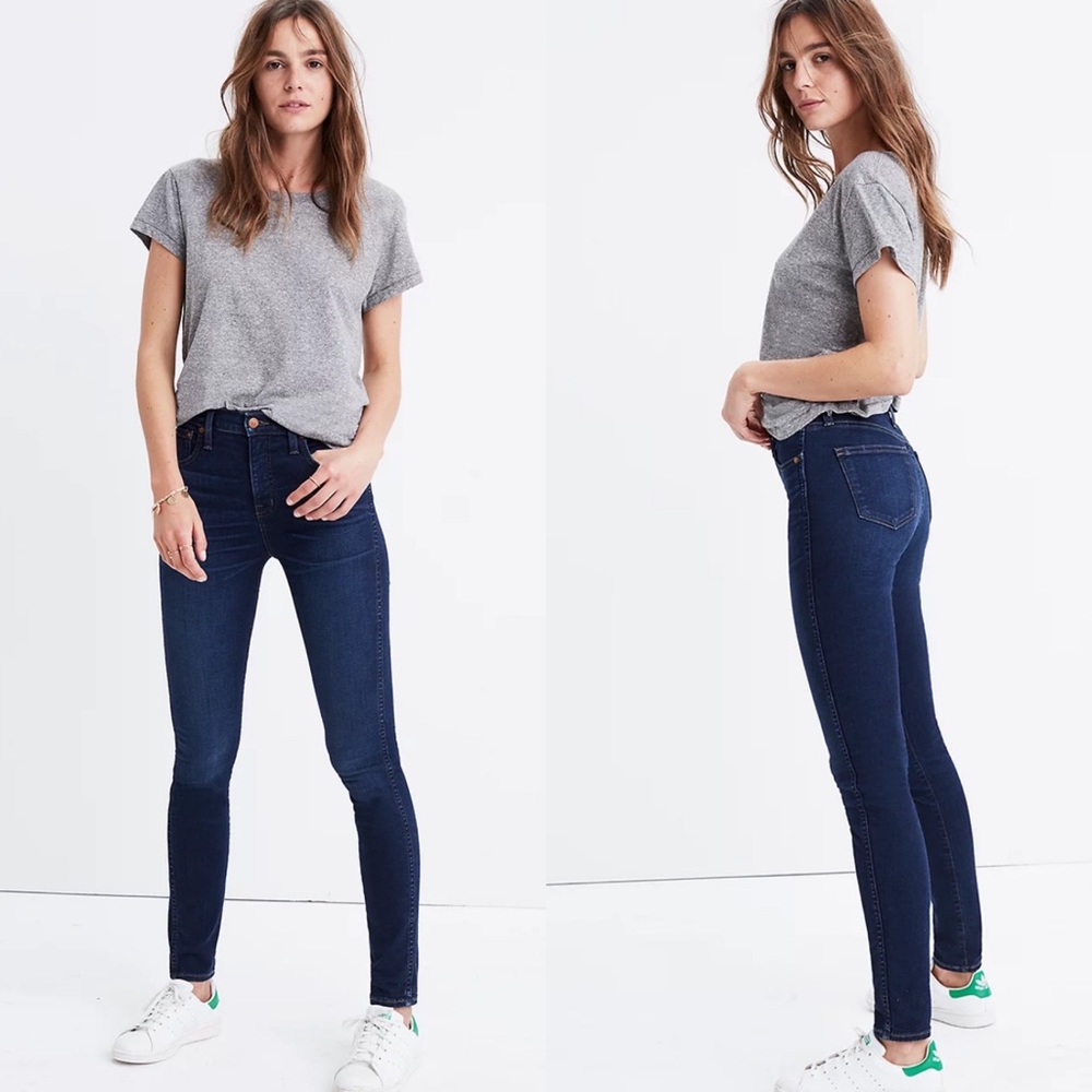 Madewell 10" High-Rise Skinny Jeans in Hayes Wash